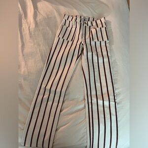 FRAME red, white, and blue jeans